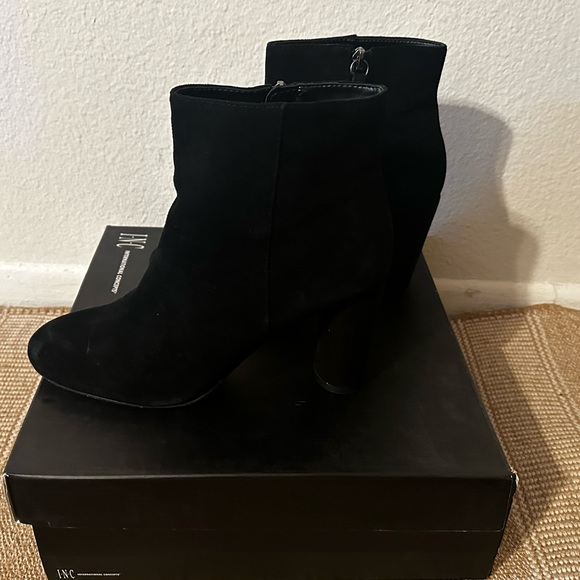 International Concepts (INC) 2 Inch Block Booties Black - Picture 3 of 5